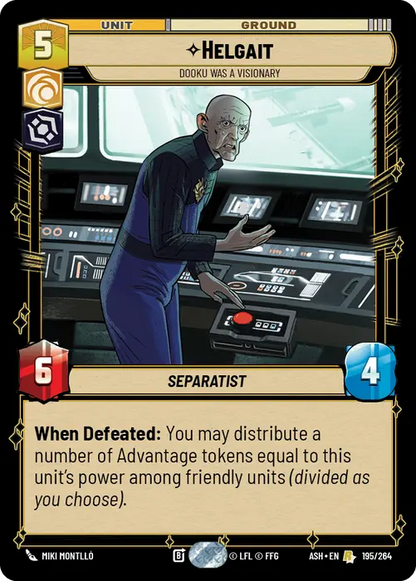 Helgait - Dooku Was a Visionary (ASH) Rare Star Wars Unlimited Fantasy Flight Games Standard Non-Foil