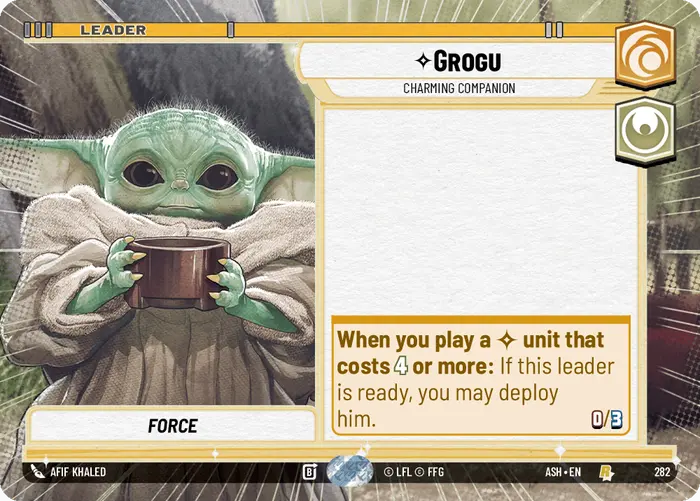 Grogu - Charming Companion (ASH) Rare Star Wars Unlimited Fantasy Flight Games Hyperspace Non-Foil