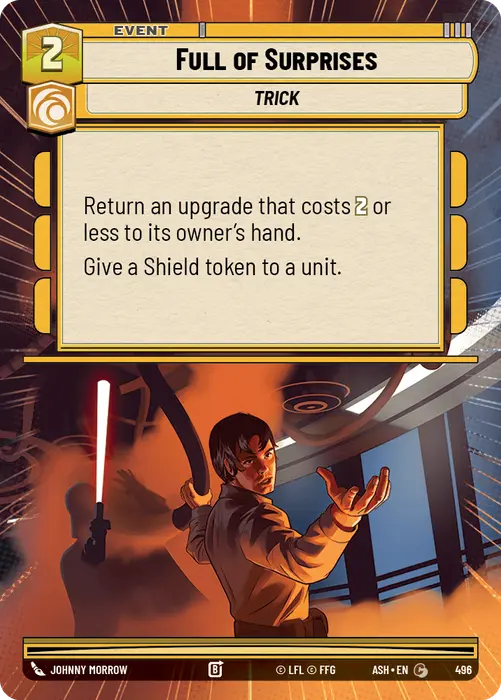 Full of Surprises (ASH) Common Star Wars Unlimited Fantasy Flight Games Hyperspace Non-Foil