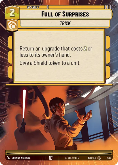 Full of Surprises (ASH) Common Star Wars Unlimited Fantasy Flight Games Hyperspace Non-Foil