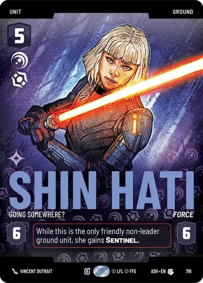 Shin Hati - Going Somewhere? (ASH) Uncommon Star Wars Unlimited Fantasy Flight Games Prestige Non-Foil