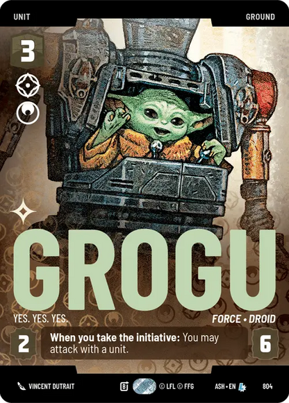 Grogu - Yes. Yes. Yes. (ASH) Legendary Star Wars Unlimited Fantasy Flight Games Prestige Non-Foil