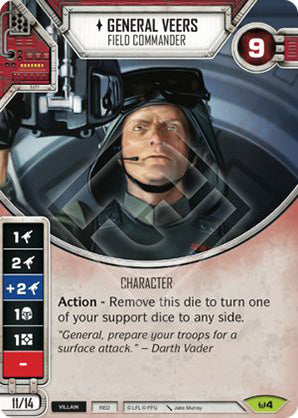 General Veers - Field Commander (AWK) Rare Star Wars Destiny Fantasy Flight Games   