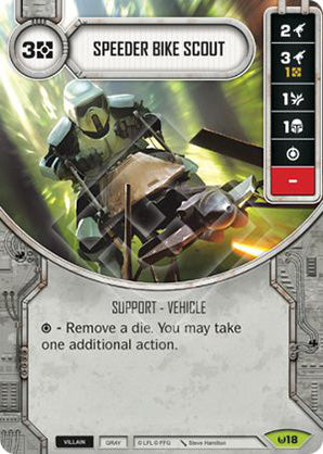 Speeder Bike Scout (AWK) Rare Star Wars Destiny Fantasy Flight Games   