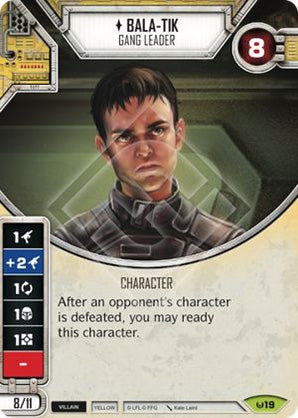 Bala-Tik - Gang Leader (AWK) Rare Star Wars Destiny Fantasy Flight Games   