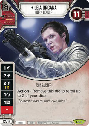 Leia Organa - Born Leader (AWK) Rare Star Wars Destiny Fantasy Flight Games   