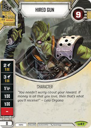 Star Wars Destiny Hired Gun (AWK) Rare