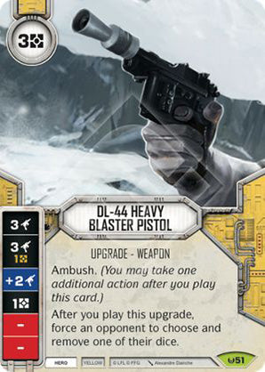 DL-44 Heavy Blaster Pistol (AWK) Rare Star Wars Destiny Fantasy Flight Games   