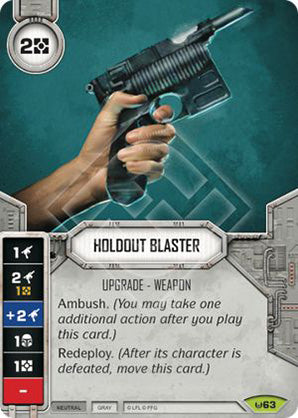 Holdout Blaster (AWK) Rare Star Wars Destiny Fantasy Flight Games   
