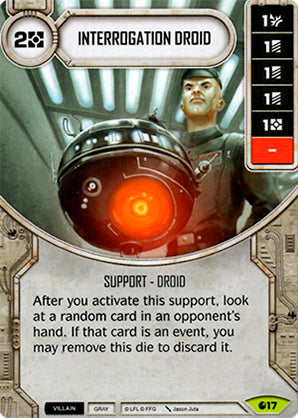 Interrogation Droid (SoR) Rare Star Wars Destiny Fantasy Flight Games   