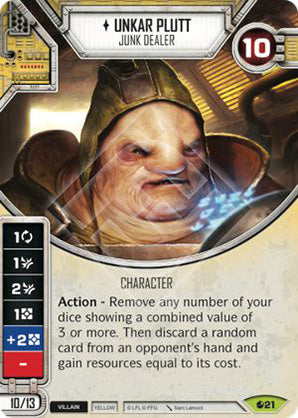 Unkar Plutt - Junk Dealer (SoR) Rare Star Wars Destiny Fantasy Flight Games   