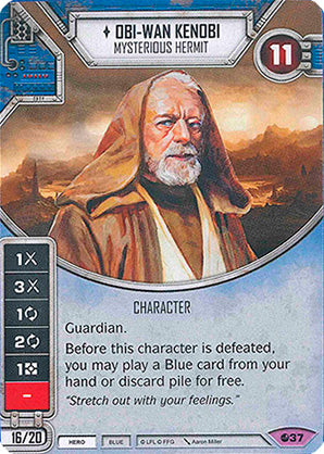 Obi-Wan Kenobi - Mysterious Hermit (SoR) Legendary Star Wars Destiny Fantasy Flight Games   