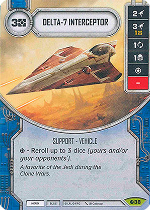 Delta-7 Interceptor (SoR) Rare Star Wars Destiny Fantasy Flight Games   