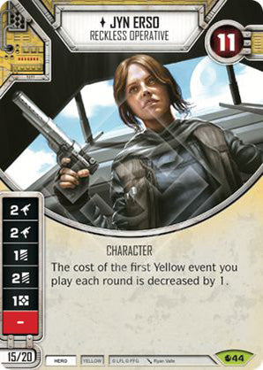 Jyn Erso - Reckless Operative (SoR) Rare Star Wars Destiny Fantasy Flight Games   