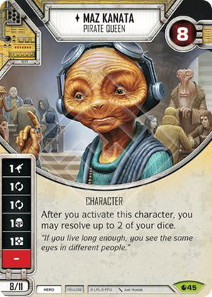 Maz Kanata - Pirate Queen (SoR) Rare Star Wars Destiny Fantasy Flight Games   