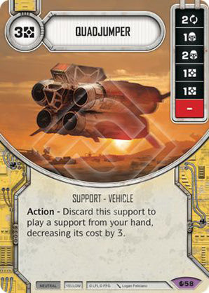 Quadjumper (SoR) Legendary Star Wars Destiny Fantasy Flight Games   