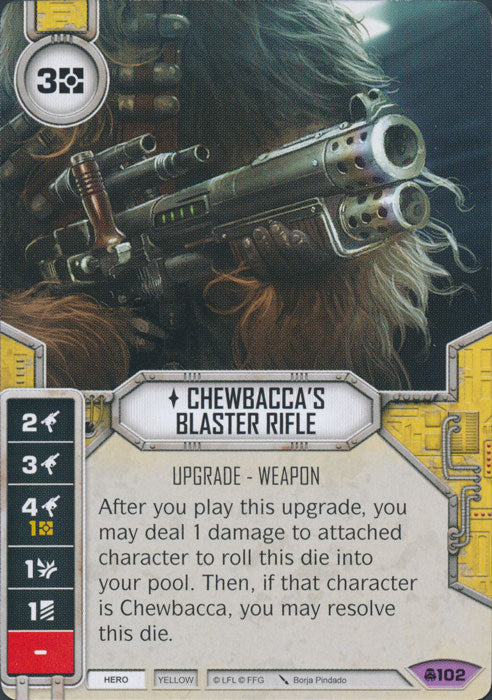 Chewbacca's Blaster Rifle (CONV) Legendary Star Wars Destiny Fantasy Flight Games   