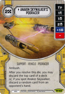 Star Wars Destiny Anakin Skywalker's Podracer (WotF) Rare