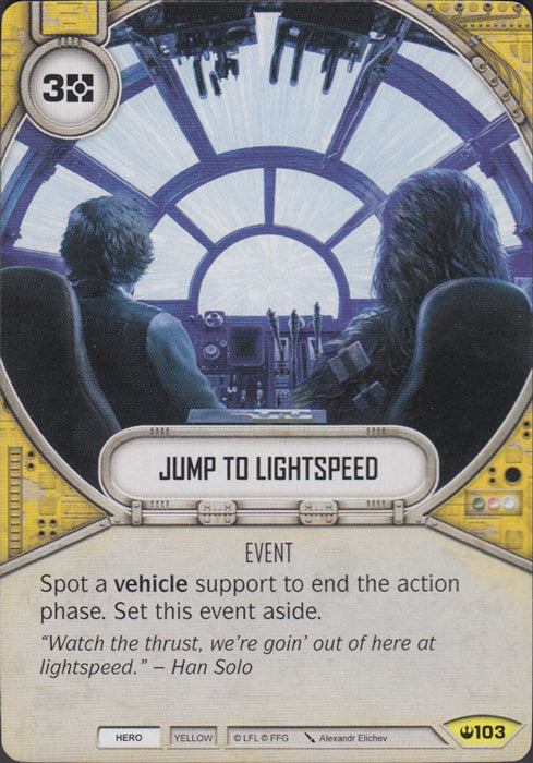 Jump To Lightspeed (SOH) Uncommon Star Wars Destiny Fantasy Flight Games   