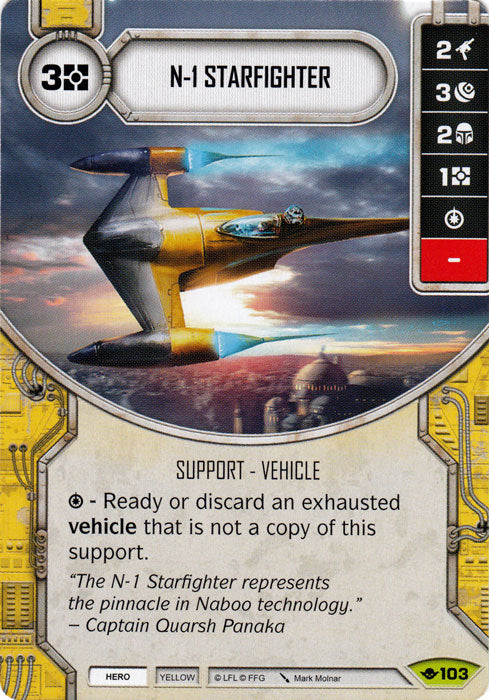 N-1 Starfighter (WotF) Rare Star Wars Destiny Fantasy Flight Games   