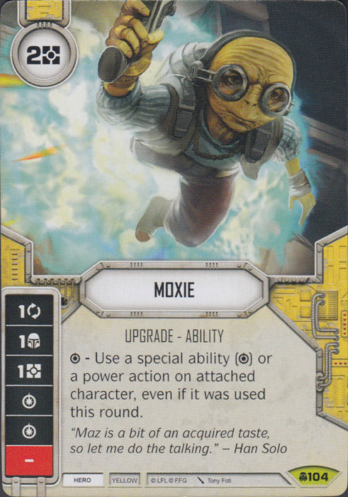 Moxie (CONV) Rare Star Wars Destiny Fantasy Flight Games   