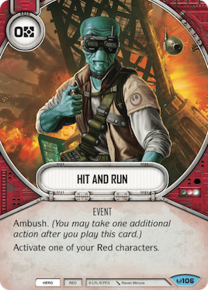 Hit and Run (AWK) Common Star Wars Destiny Fantasy Flight Games   