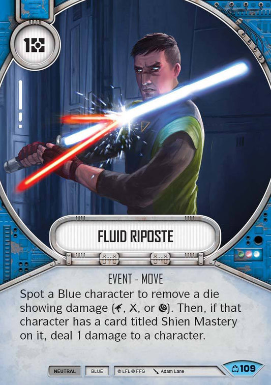 Fluid Riposte (CM) Common Star Wars Destiny Fantasy Flight Games   