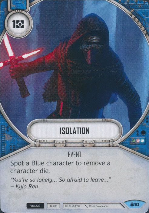 Isolation (CONV) Common Star Wars Destiny Fantasy Flight Games   