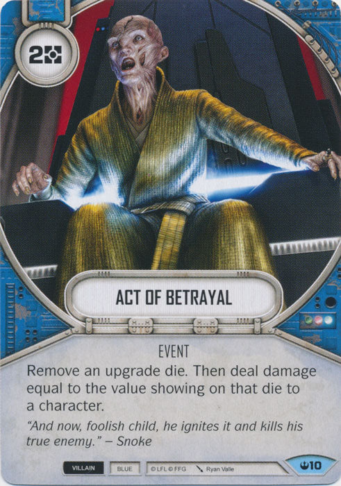 Act of Betrayal (SOH) Common Star Wars Destiny Fantasy Flight Games   