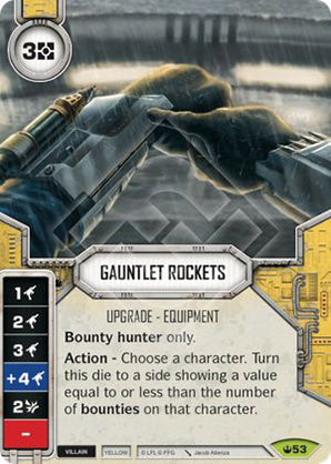 Gauntlet Rockets (SOH) Rare Star Wars Destiny Fantasy Flight Games   