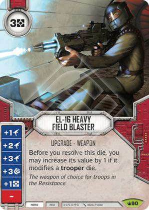 EL-16 Heavy Field Blaster (SOH) Rare Star Wars Destiny Fantasy Flight Games   