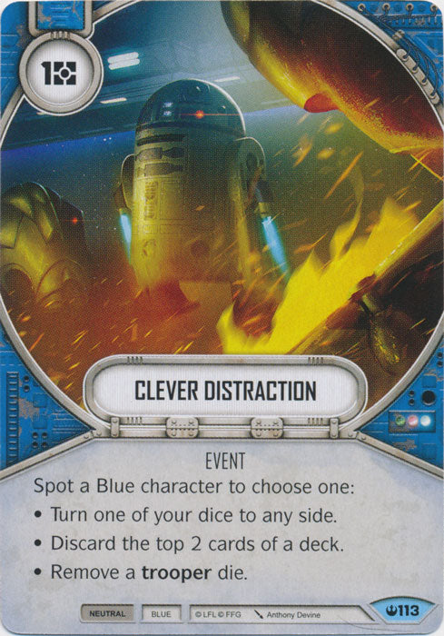 Clever Distraction (SOH) Common Star Wars Destiny Fantasy Flight Games   