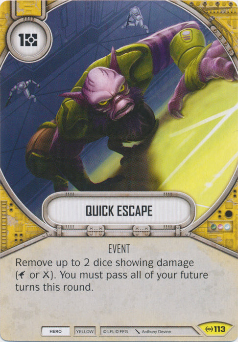 Quick Escape (EAW) Uncommon Star Wars Destiny Fantasy Flight Games   