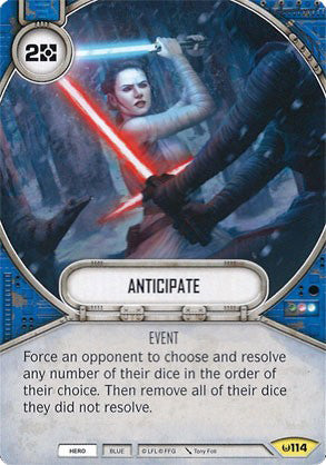 Anticipate (AWK) Uncommon Star Wars Destiny Fantasy Flight Games   