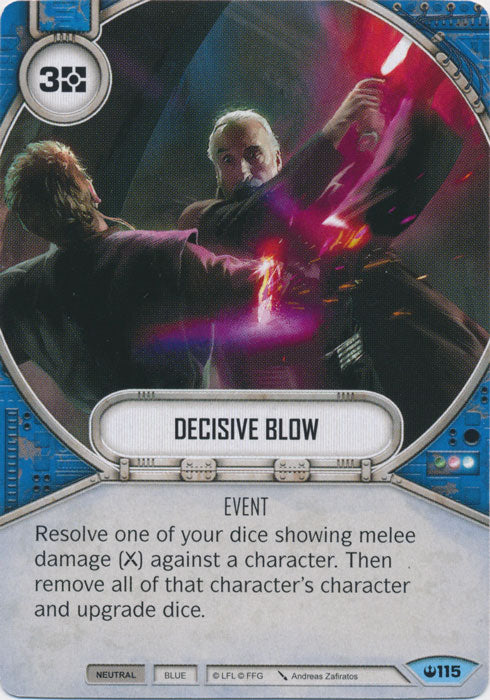 Decisive Blow (SOH) Common Star Wars Destiny Fantasy Flight Games   