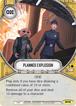 Planned Explosion (SoR) Uncommon Star Wars Destiny Fantasy Flight Games   