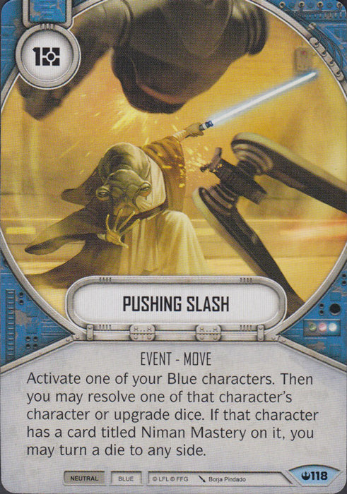 Pushing Slash (SOH) Common Star Wars Destiny Fantasy Flight Games   