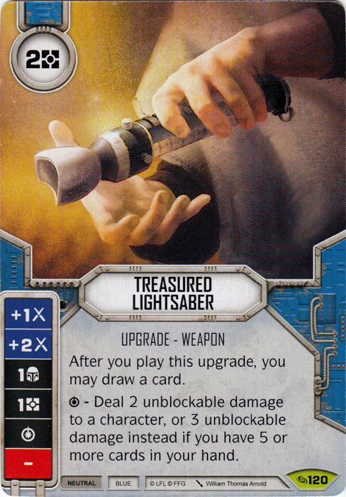 Treasured Lightsaber (ATG) Rare Star Wars Destiny Fantasy Flight Games   