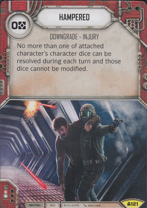 Hampered (CONV) Uncommon Star Wars Destiny Fantasy Flight Games   