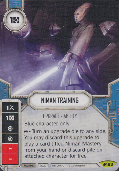 Niman Training (SOH) Rare Star Wars Destiny Fantasy Flight Games   