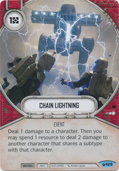 Chain Lightning (SOH) Common Star Wars Destiny Fantasy Flight Games   