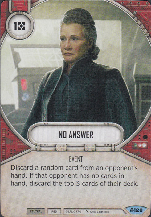 No Answer (CONV) Common Star Wars Destiny Fantasy Flight Games   