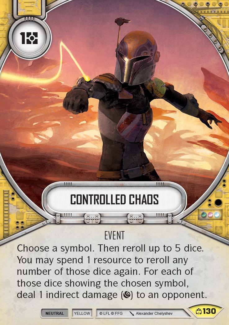 Controlled Chaos (CM) Uncommon Star Wars Destiny Fantasy Flight Games   