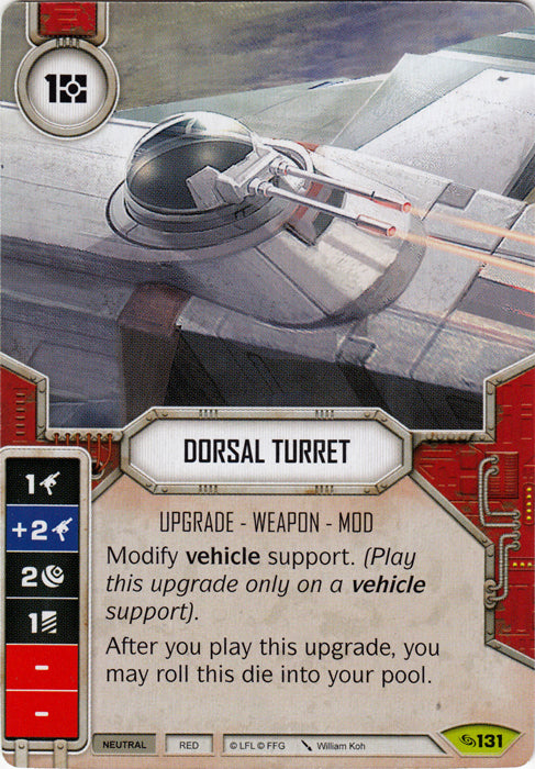 Dorsal Turret (ATG) Rare Star Wars Destiny Fantasy Flight Games   