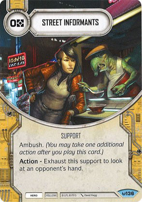 Street Informants (AWK) Common Star Wars Destiny Fantasy Flight Games   