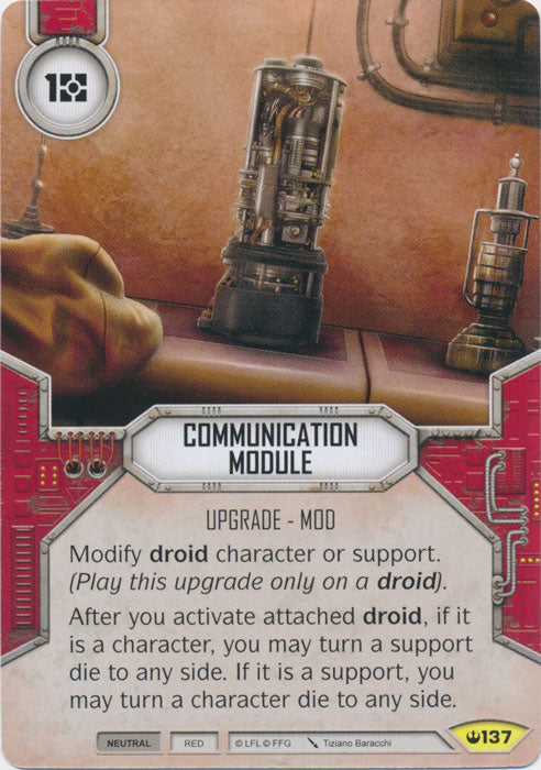 Communication Module (SOH) Uncommon Star Wars Destiny Fantasy Flight Games   