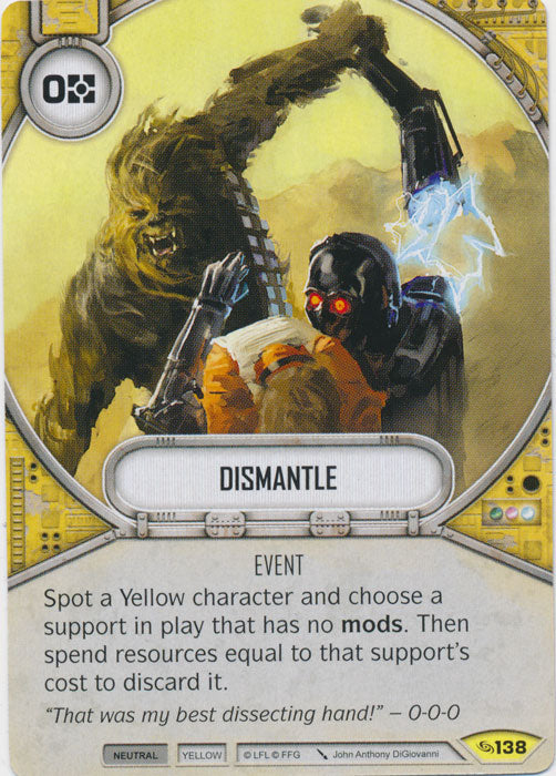 Dismantle (ATG) Uncommon Star Wars Destiny Fantasy Flight Games   