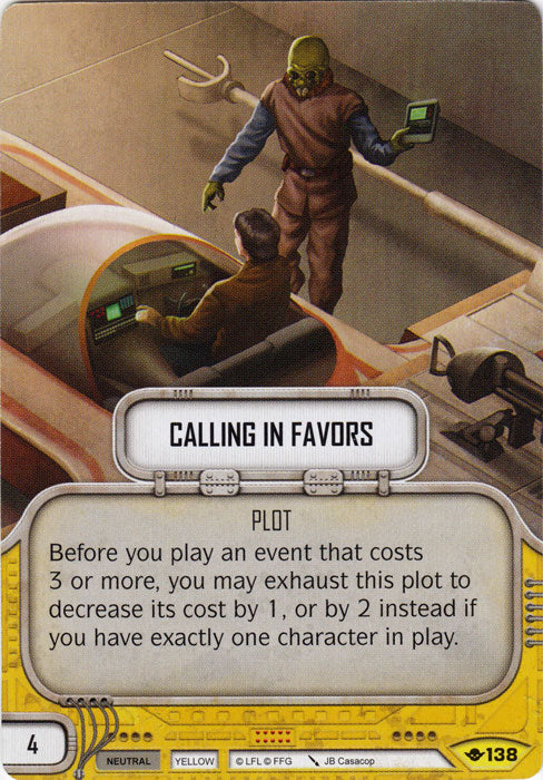 Calling in Favors (WotF) Uncommon Star Wars Destiny Fantasy Flight Games   