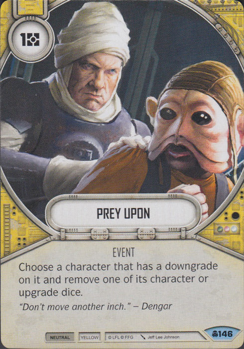 Prey Upon (CONV) Common Star Wars Destiny Fantasy Flight Games   