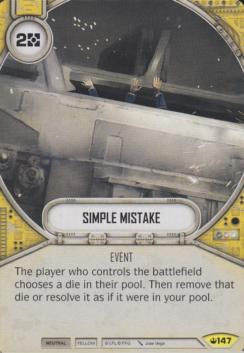 Simple Mistake (SOH) Uncommon Star Wars Destiny Fantasy Flight Games   